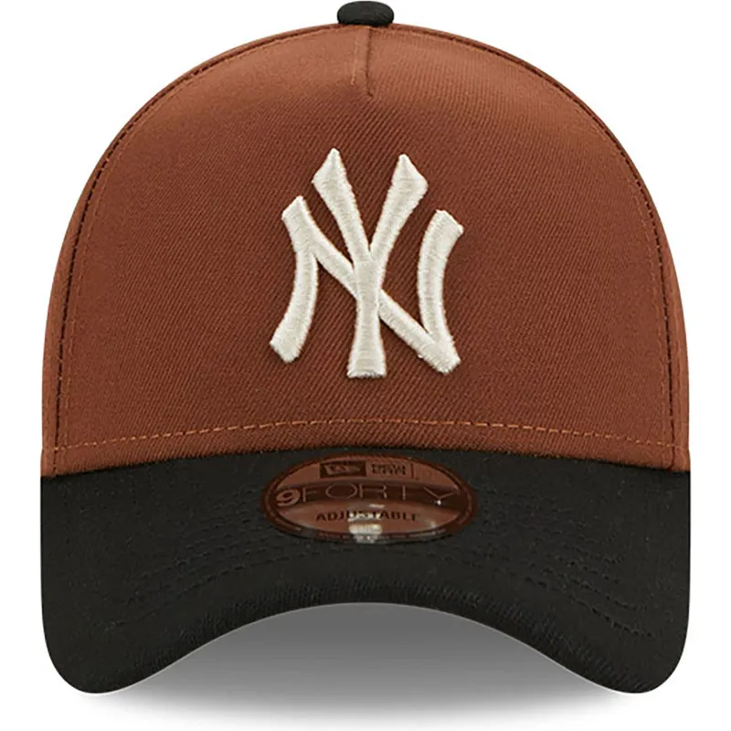 petten-gebogen-bruin-snapback-9forty-a-frame-harvest-van-new-york-yankees-mlb-van-new-era