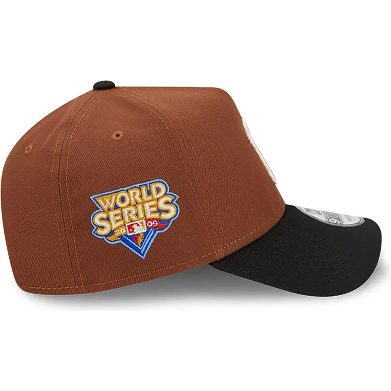 petten-gebogen-bruin-snapback-9forty-a-frame-harvest-van-new-york-yankees-mlb-van-new-era