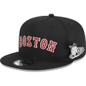 casquette-plate-noire-snapback-9fifty-post-up-pin-boston-red-sox-mlb-new-era