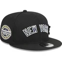 petten-plat-zwart-snapback-9fifty-post-up-pin-van-new-york-yankees-mlb-van-new-era