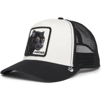 Casquette trucker blanche et noire panthère The Panther The Farm Goorin Bros.