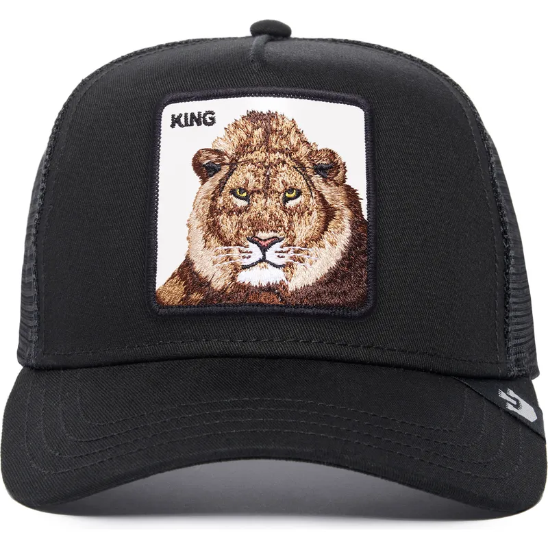 petten-gebogen-zwart-snapback-the-king-lion-the-farm-van-goorin-bros