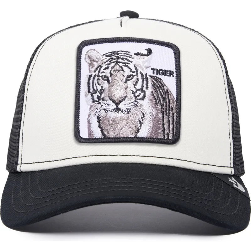 casquette-trucker-blanche-et-noire-tigre-the-white-tiger-the-farm-goorin-bros