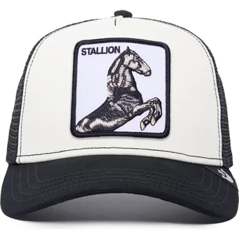 Casquette trucker blanche et noire cheval Stallion The Farm Goorin Bros.