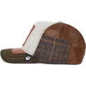 casquette-trucker-grise-marron-et-verte-hibou-cum-laude-ass-play-the-farm-goorin-bros