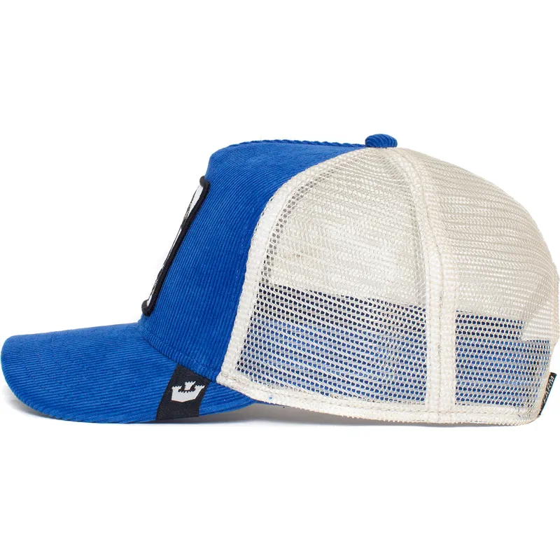 czapka-trucker-niebiesko-biala-kon-sly-stallione-corduroy-the-farm-od-goorin-bros