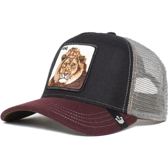 Casquette trucker noire, grise et rouge lion King Circwool of Life The Farm Goorin Bros.