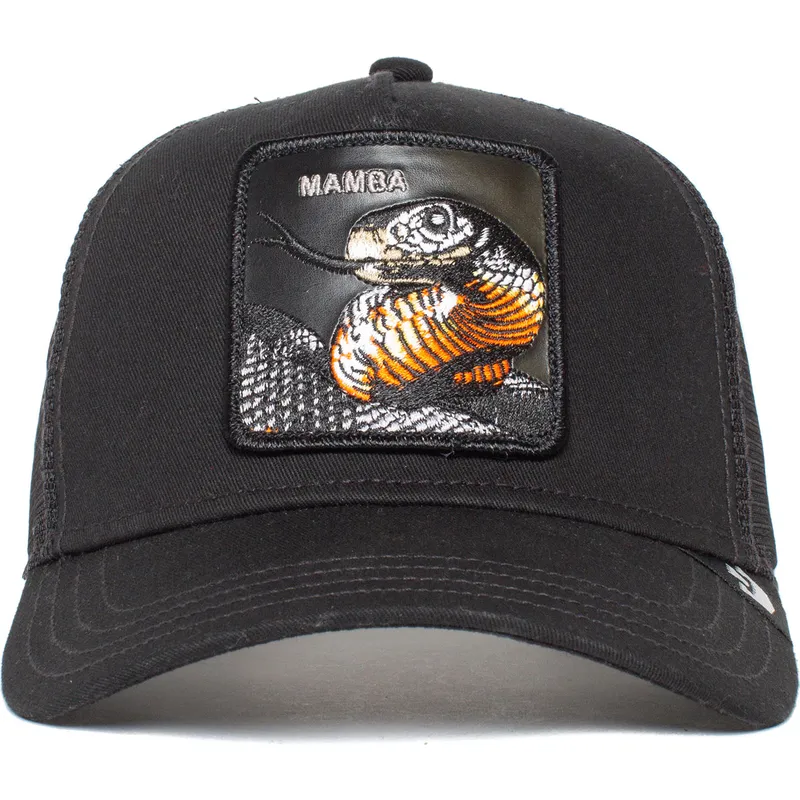 petten-gebogen-zwart-snapback-serpiente-mamba-the-farm-the-farm-van-goorin-bros