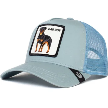 Casquette trucker bleue chien rottweiler Bad Boy Truckin The Farm Goorin Bros.