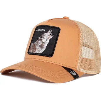 Casquette trucker orange loup Lone Wolf Truckin The Farm Goorin Bros.