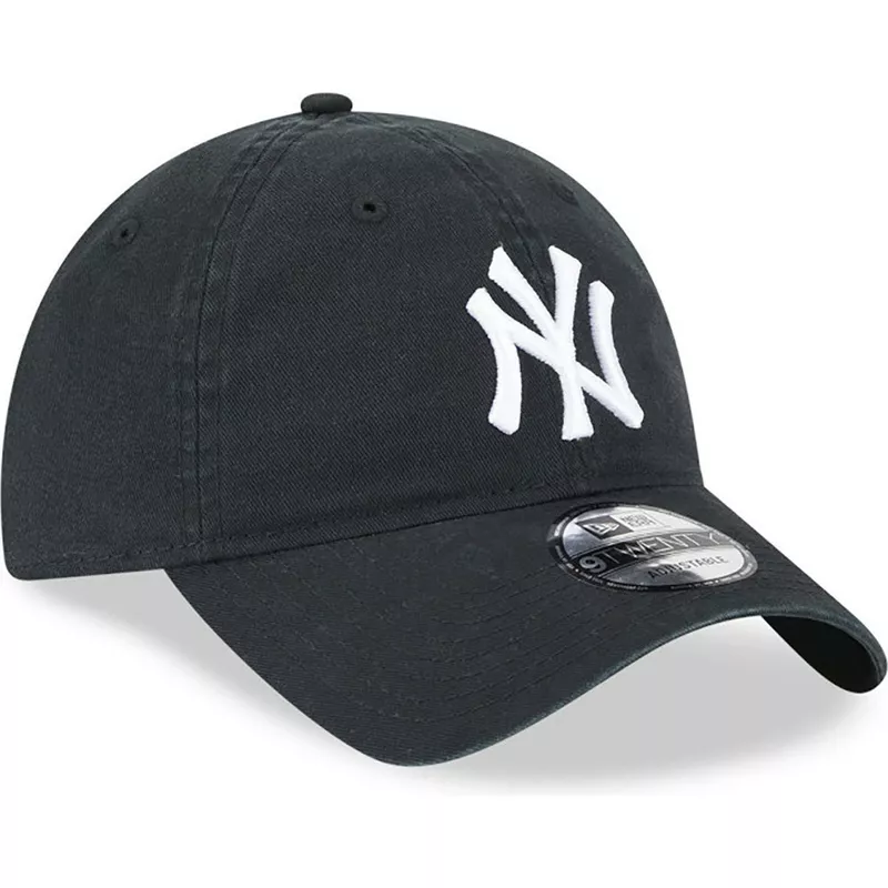 New Era Curved Brim 9FORTY Essential New York Yankees MLB Black Adjustable  Cap