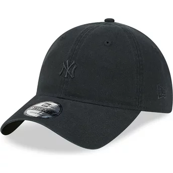 Gorra curva negra ajustable con logo negro 9TWENTY Mini Logo de New York Yankees MLB de New Era