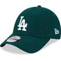 gorra-curva-verde-ajustable-9forty-essential-melton-wool-de-los-angeles-dodgers-mlb-de-new-era