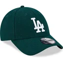 gorra-curva-verde-ajustable-9forty-essential-melton-wool-de-los-angeles-dodgers-mlb-de-new-era