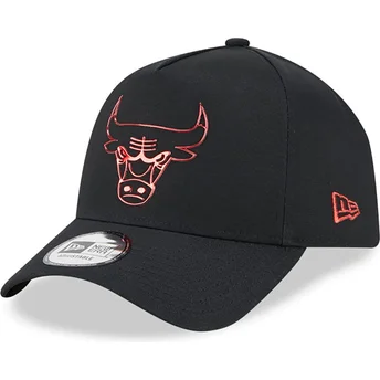 Casquette courbée noire snapback A Frame Foil Pack Chicago Bulls NBA New Era