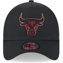 casquette-courbee-noire-snapback-a-frame-foil-pack-chicago-bulls-nba-new-era