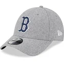 petten-gebogen-grijs-verstelbaar-9forty-essential-melton-wool-van-boston-red-sox-mlb-van-new-era
