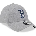 petten-gebogen-grijs-verstelbaar-9forty-essential-melton-wool-van-boston-red-sox-mlb-van-new-era