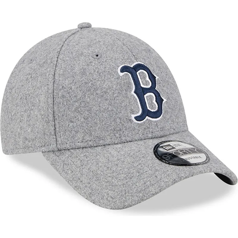 petten-gebogen-grijs-verstelbaar-9forty-essential-melton-wool-van-boston-red-sox-mlb-van-new-era petten-gebogen-grijs-verstelbaar-9forty-essential-melton-wool-van-boston-red-sox-mlb-van-new-era