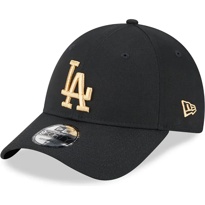 petten-gebogen-zwart-verstelbaar-dorado-9forty-league-essential-van-los-angeles-dodgers-mlb-van-new-era