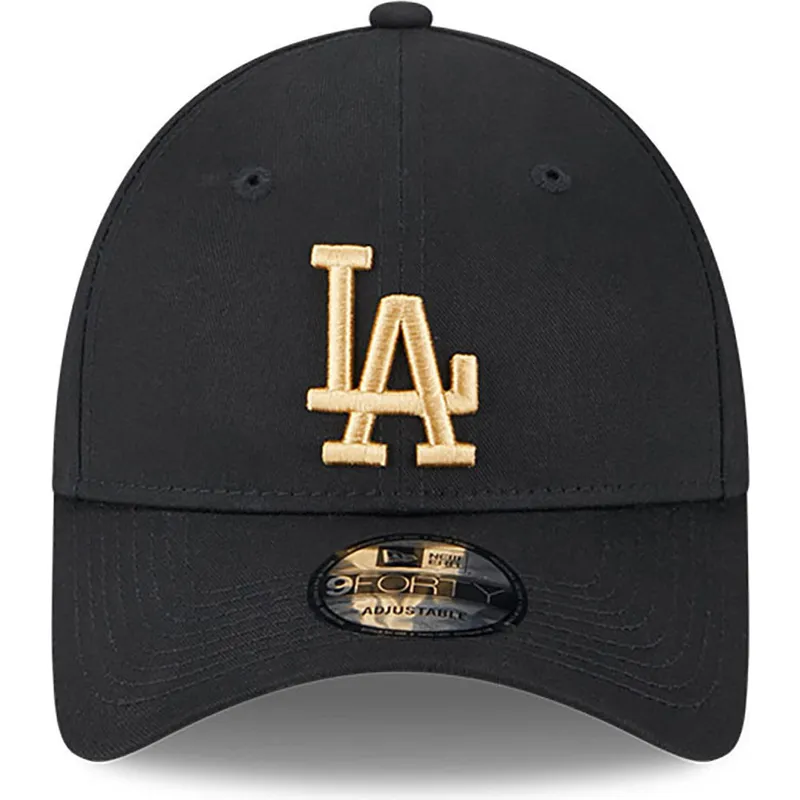 petten-gebogen-zwart-verstelbaar-dorado-9forty-league-essential-van-los-angeles-dodgers-mlb-van-new-era