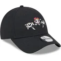 sort-justerbar-buet-kasket-til-drenge-9forty-med-blomst-boble-og-kaktus-powerpuff-pigerne-fra-new-era