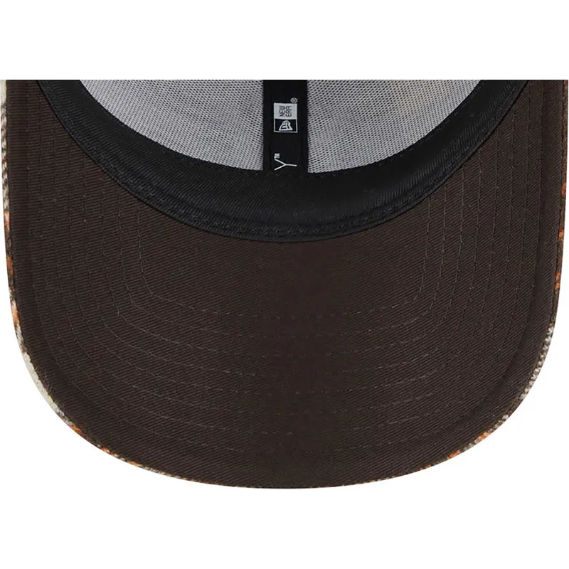 new-era-new-york-yankees-mlb-9forty-check-brun-justerbar-bojd-keps-med-brunt-logo