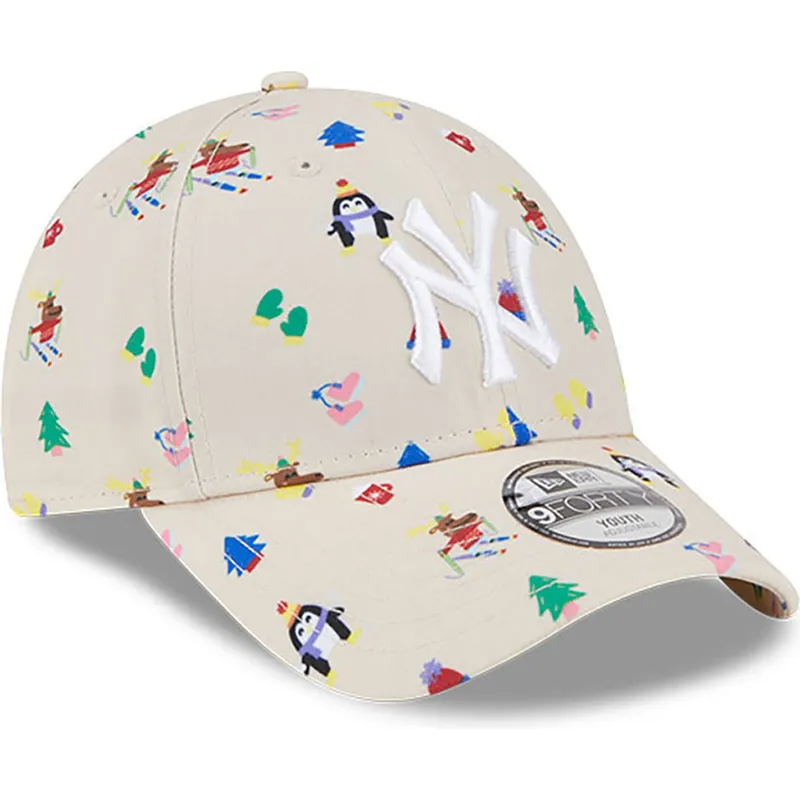 petten-gebogen-beige-verstelbaar-voor-kinderen-9forty-festive-van-new-york-yankees-mlb-van-new-era petten-gebogen-beige-verstelbaar-voor-kinderen-9forty-festive-van-new-york-yankees-mlb-van-new-era