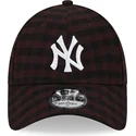 casquette-courbee-marron-ajustable-9forty-flannel-new-york-yankees-mlb-new-era