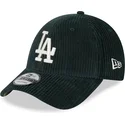 gorra-curva-verde-ajustable-con-logo-beige-9forty-wide-cord-de-los-angeles-dodgers-mlb-de-new-era