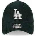 new-era-curved-brim-9forty-wide-cord-los-angeles-dodgers-mlb-green-adjustable-cap-with-beige-logo