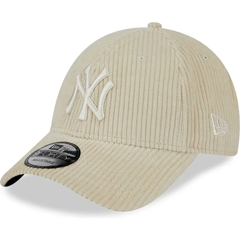petten-gebogen-beige-verstelbare-band-9forty-wide-cord-van-new-york-yankees-mlb-van-new-era