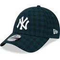 gorra-curva-verde-ajustable-9forty-flannel-de-new-york-yankees-mlb-de-new-era