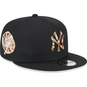 casquette-plate-noire-snapback-avec-logo-marron-9fifty-seasonal-infill-new-york-yankees-mlb-new-era