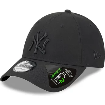 Gorra curva negra ajustable con logo negro 9FORTY REPREVE Outline de New York Yankees MLB de New Era