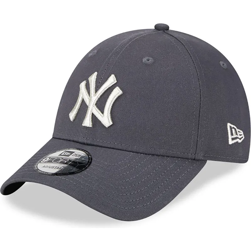 petten-gebogen-grijs-verstelbaar-9forty-metallic-van-new-york-yankees-mlb-van-new-era petten-gebogen-grijs-verstelbaar-9forty-metallic-van-new-york-yankees-mlb-van-new-era