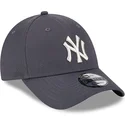 gorra-curva-gris-ajustable-9forty-metallic-de-new-york-yankees-mlb-de-new-era