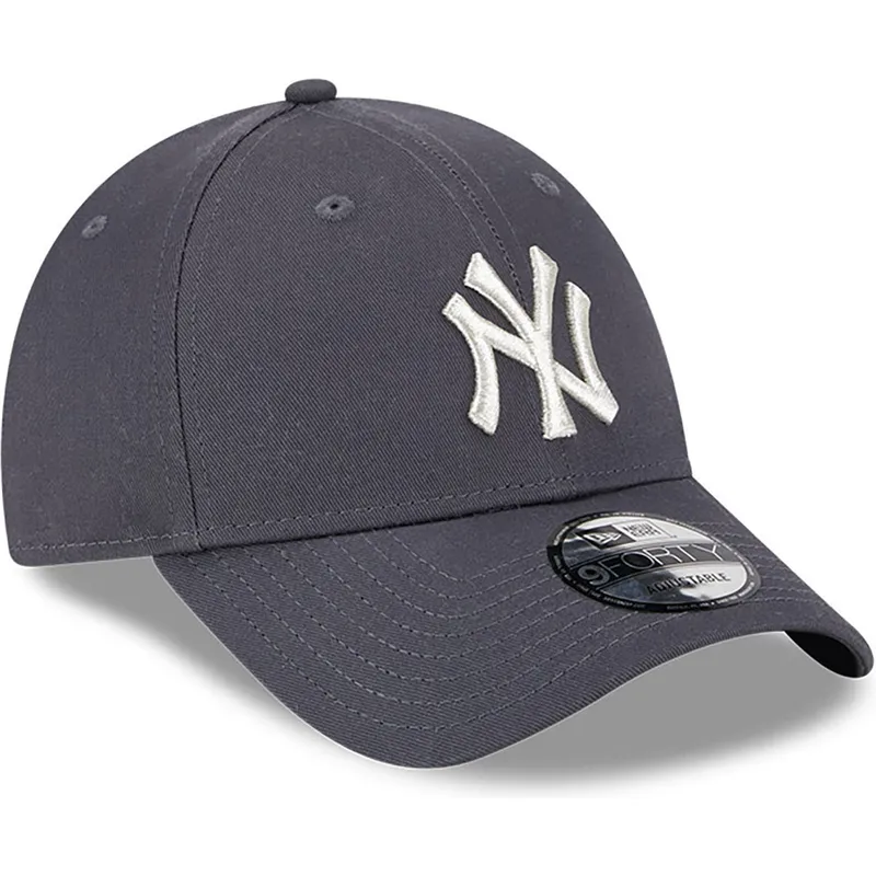 petten-gebogen-grijs-verstelbaar-9forty-metallic-van-new-york-yankees-mlb-van-new-era petten-gebogen-grijs-verstelbaar-9forty-metallic-van-new-york-yankees-mlb-van-new-era
