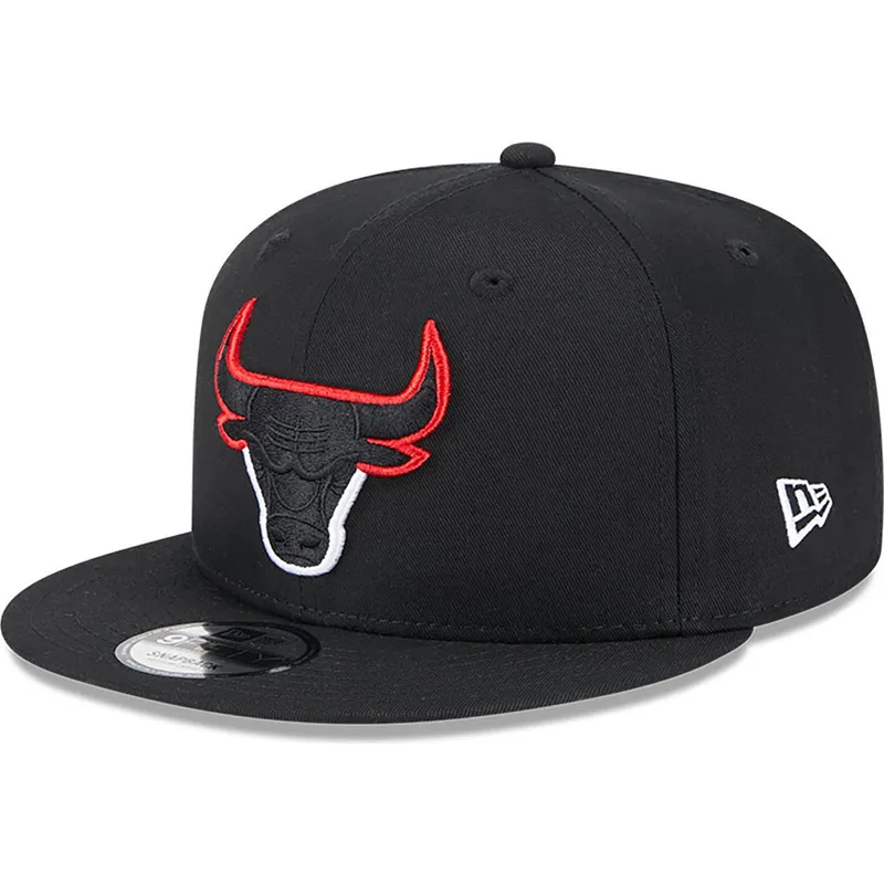 petten-plat-zwart-snapback-9fifty-split-van-chicago-bulls-nba-van-new-era