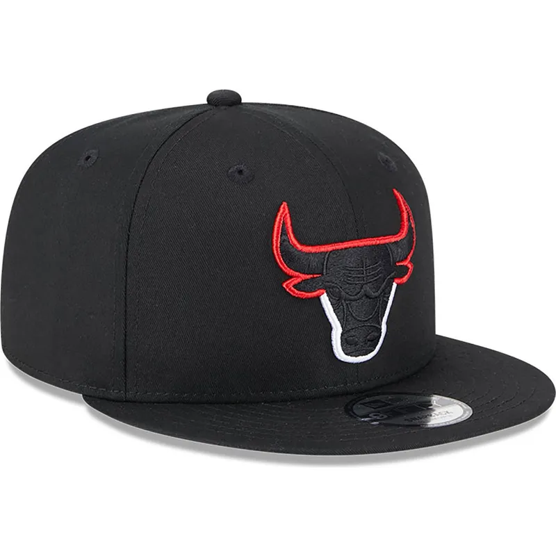 petten-plat-zwart-snapback-9fifty-split-van-chicago-bulls-nba-van-new-era