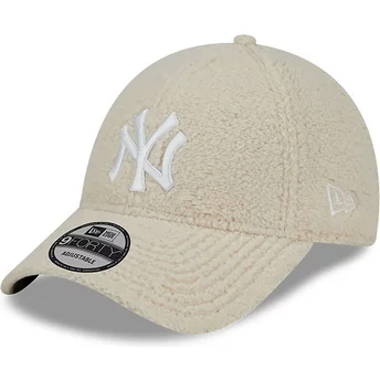 Gorra curva beige ajustable 9FORTY Teddy de New York Yankees MLB de New Era