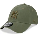 gorra-curva-verde-ajustable-con-logo-verde-9forty-washed-canvas-de-new-york-yankees-mlb-de-new-era