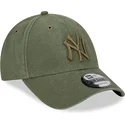 gorra-curva-verde-ajustable-con-logo-verde-9forty-washed-canvas-de-new-york-yankees-mlb-de-new-era