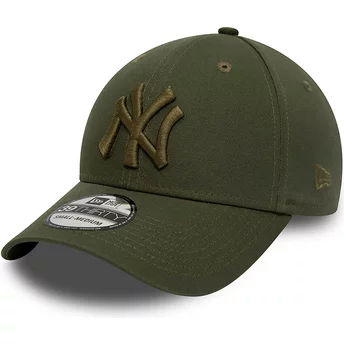 Gorra curva verde ajustada con logo verde 39THIRTY League Essential de New York Yankees MLB de New Era