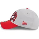 casquette-courbee-grise-et-rouge-ajustable-9twenty-tip-off-2023-chicago-bulls-nba-new-era