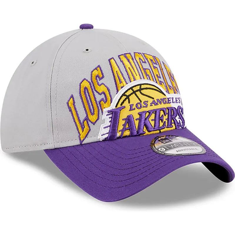 petten-gebogen-grijs-verstelbare-band-9twenty-tip-off-2023-van-los-angeles-lakers-nba-van-new-era