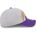 casquette-courbee-grise-et-violette-ajustable-9twenty-tip-off-2023-los-angeles-lakers-nba-new-era