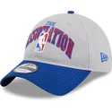 casquette-courbee-grise-et-bleue-ajustable-9twenty-tip-off-2023-nba-new-era