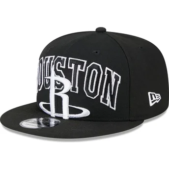 Casquette plate noire snapback 9FIFTY Tip Off 2023 Houston Rockets NBA New Era