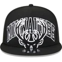 casquette-plate-noire-snapback-9fifty-tip-off-2023-milwaukee-bucks-nba-new-era